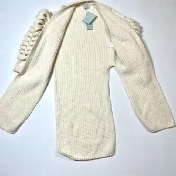 LIYA CARDIGAN WITH KNIT SLEEVES, CUSTOM MADE, NWT - Picture 5 of 8
